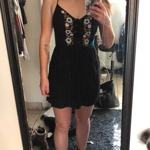 Black floral dress
